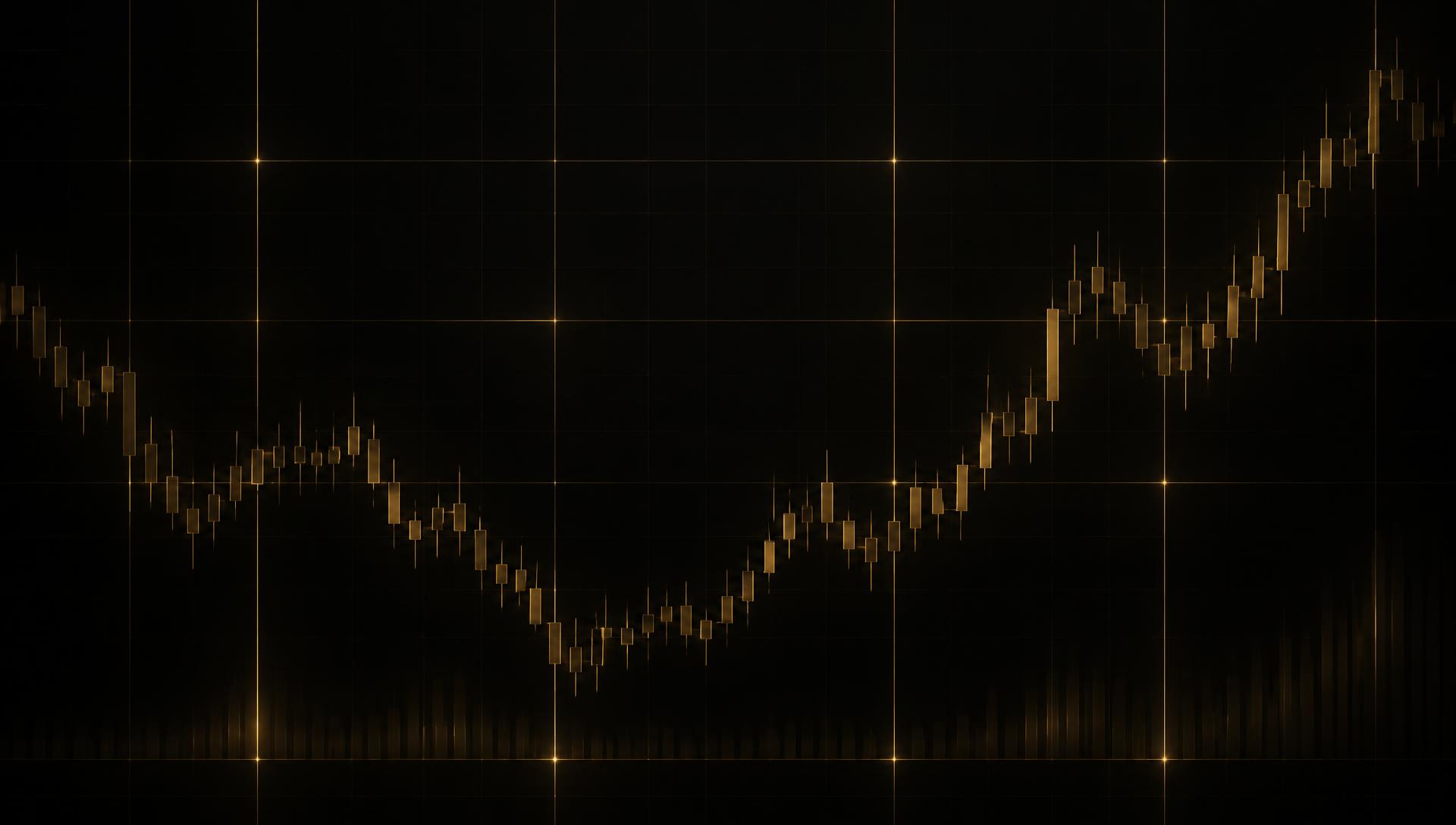 Apstraktni prikaz svećica na Forex grafikonu